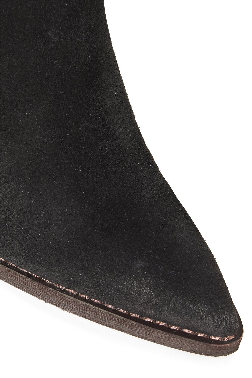 SAM EDELMAN Indigo distressed suede knee boots