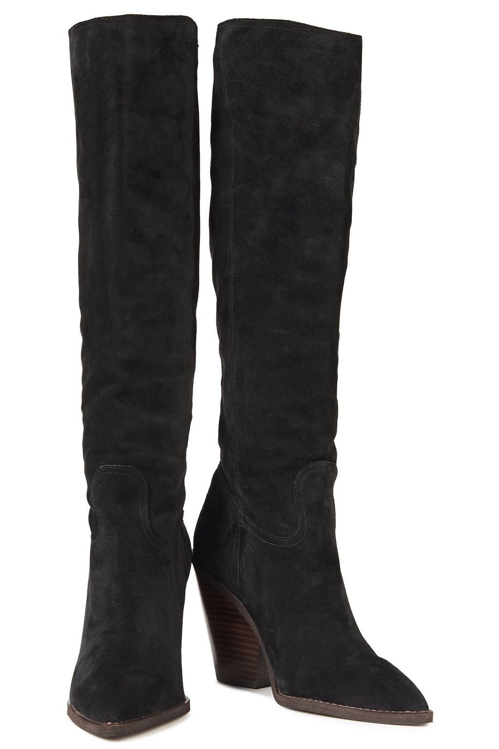 SAM EDELMAN Indigo distressed suede knee boots