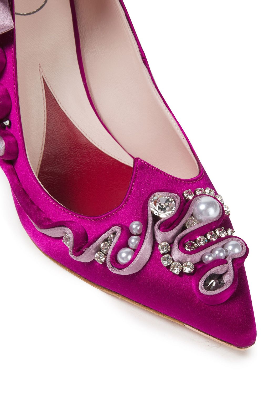 ROGER VIVIER Viv Couture bow-embellished satin pumps