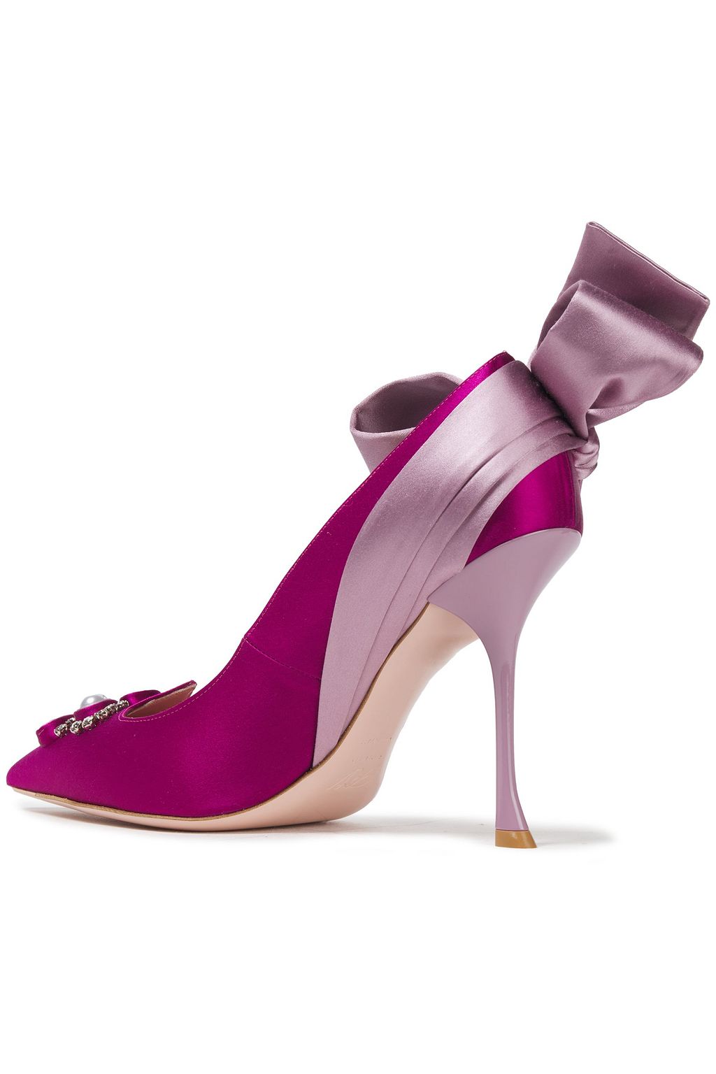 ROGER VIVIER Viv Couture bow-embellished satin pumps