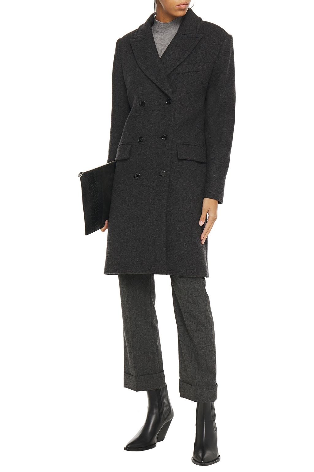 IRO Argus double-breasted wool-blend felt coat