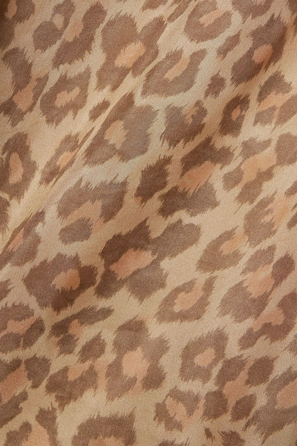 ZIMMERMANN Kirra belted tiered leopard-print silk midi dress