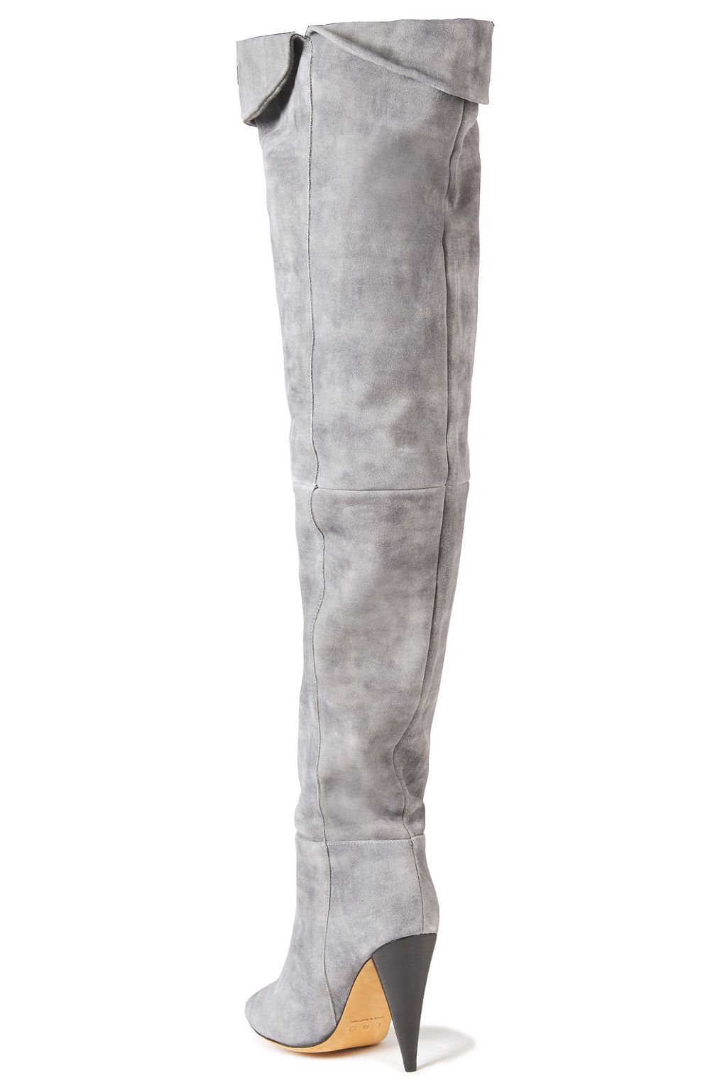 gray over the knee boots flat