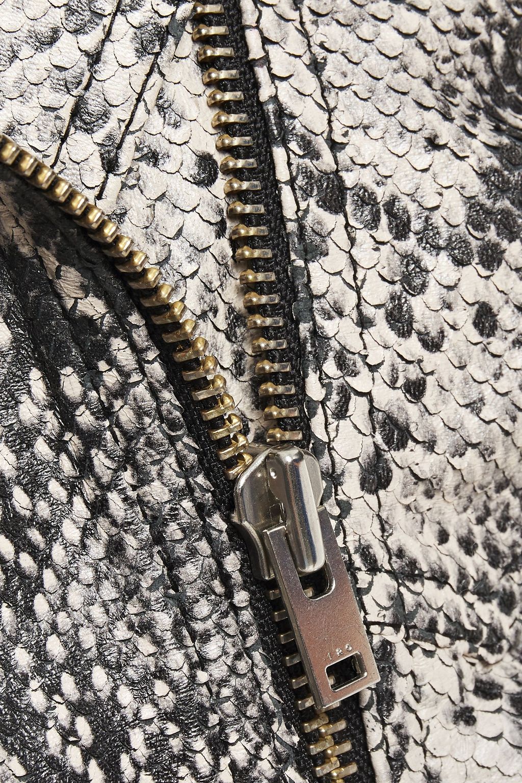 IRO Perri snake-effect leather biker jacket