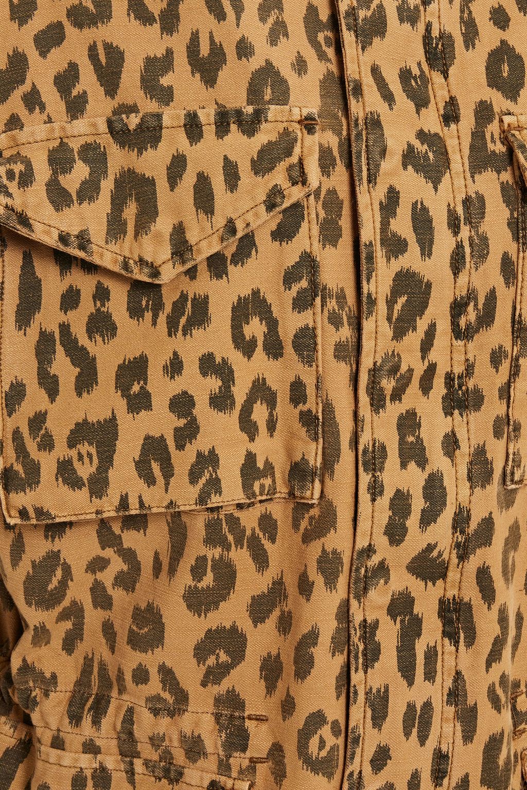 FRAME Leopard-print cotton-canvas field jacket