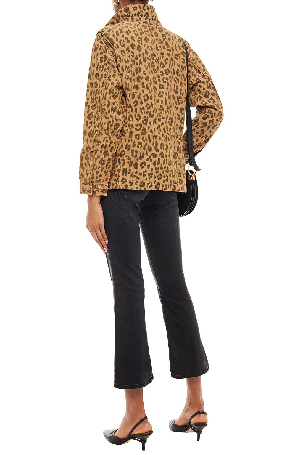FRAME Leopard-print cotton-canvas field jacket