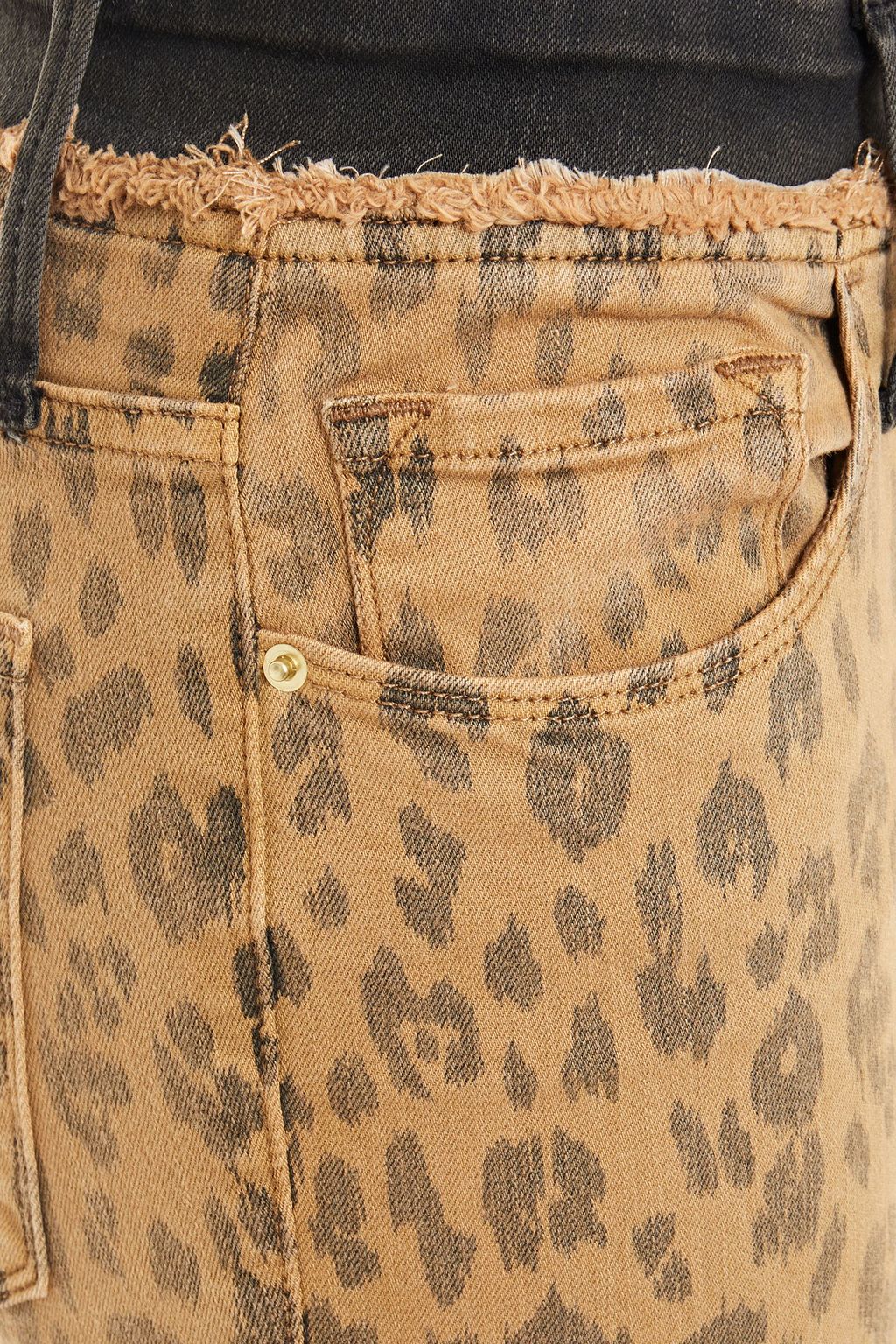 FRAME Le Crop Mini boot leopard-print mid-rise kick-flare jeans