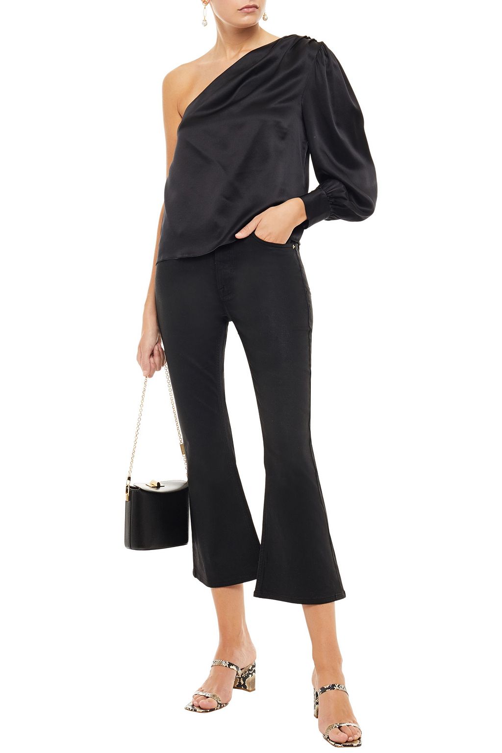 Black High-rise kick-flare jeans | Sale up to 70% off | THE OUTNET ...