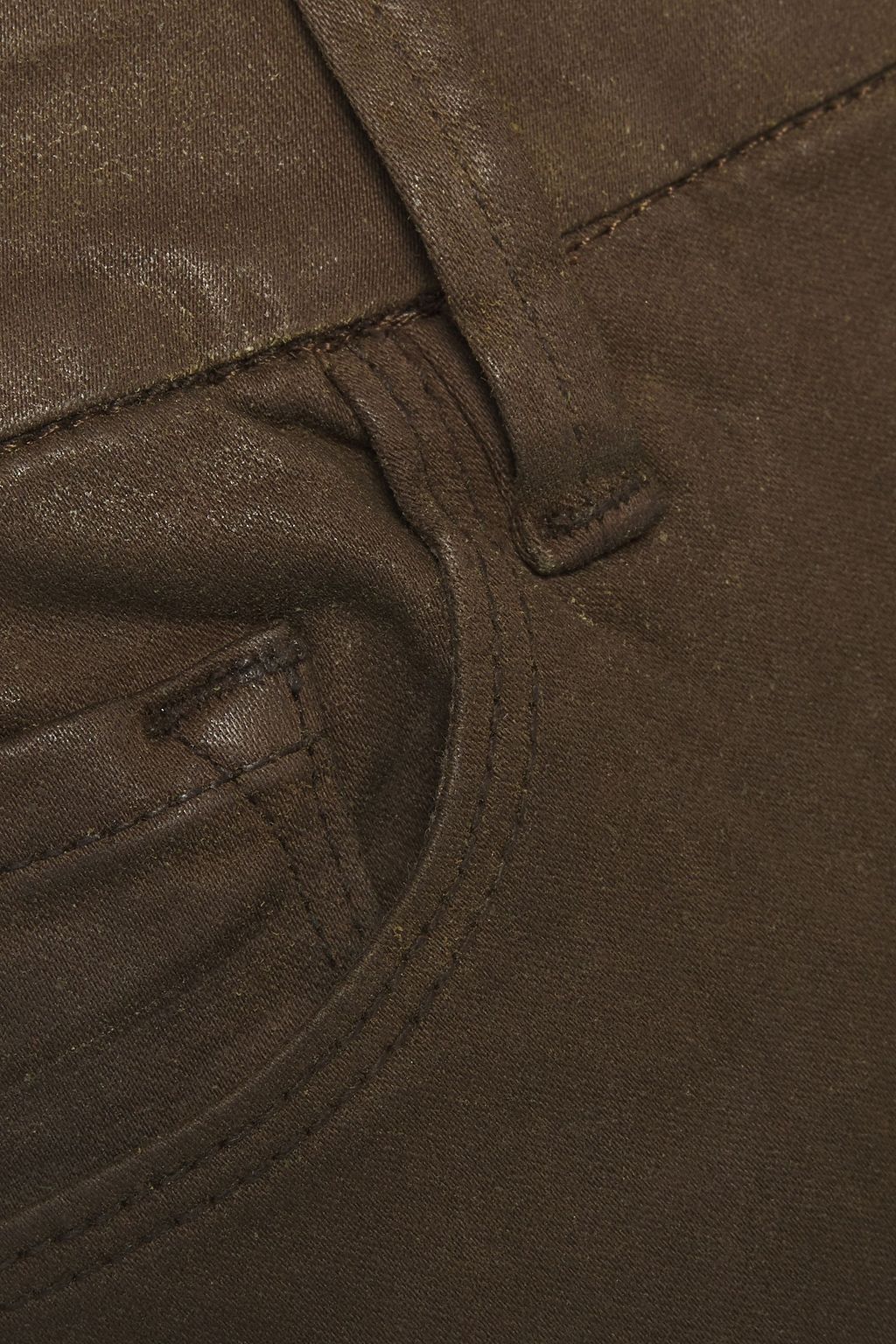 FRAME Le Crop Mini Boot coated high-rise bootcut jeans