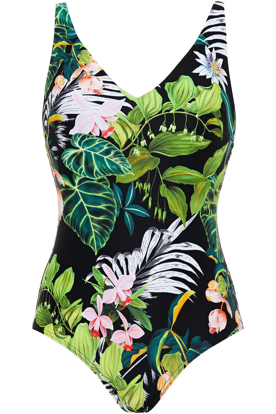 Jets Australia By Jessika Allen Woman Atacama Printed Stretch-jacquard Swimsuit Black Size 14