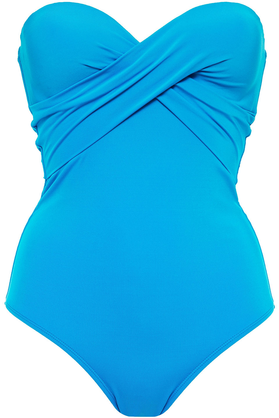 Jets Australia By Jessika Allen Woman Jetset Crossover Bandeau Swimsuit Light Blue Size 10