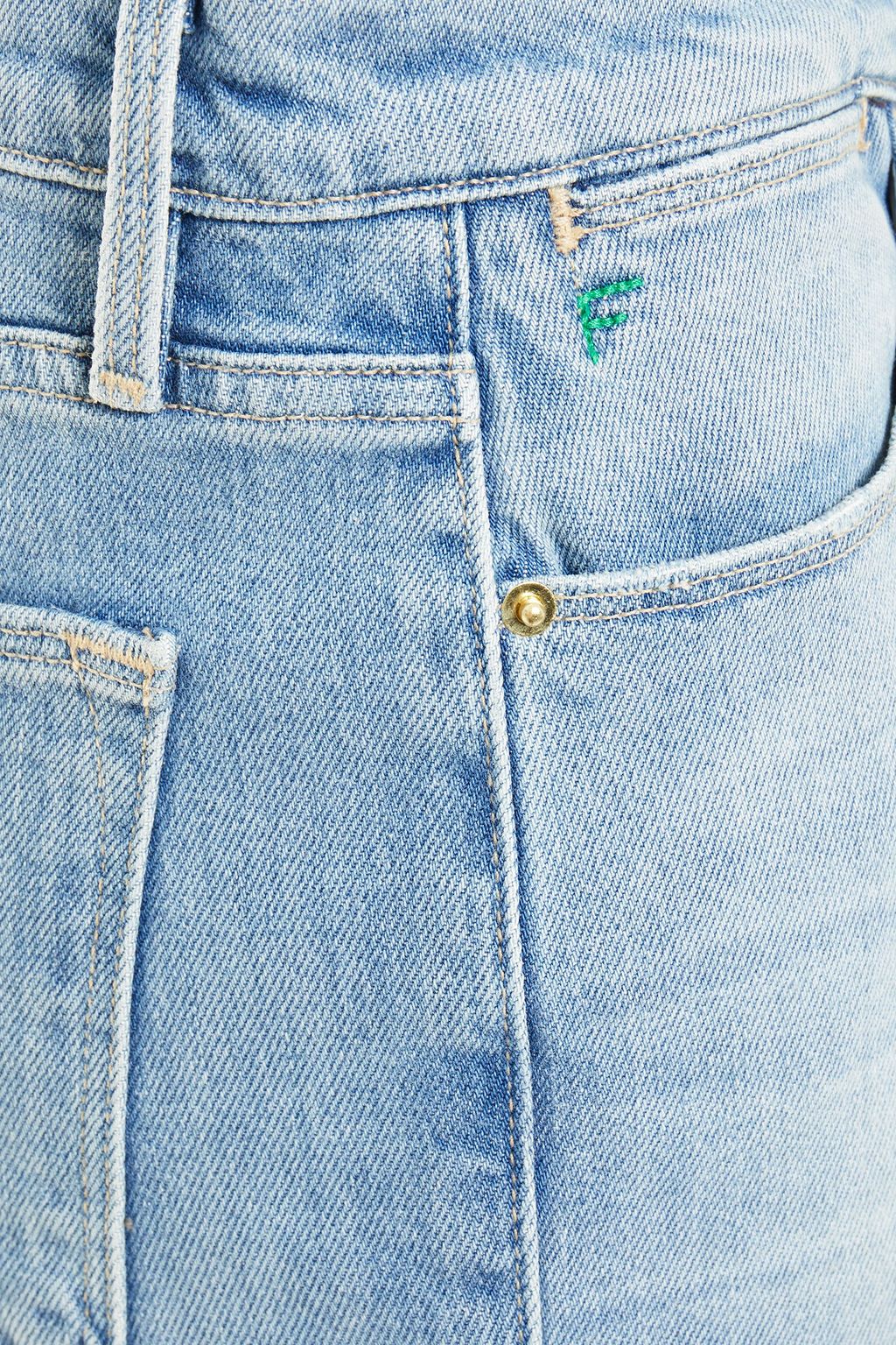 FRAME Le High Straight faded high-rise straight-leg jeans