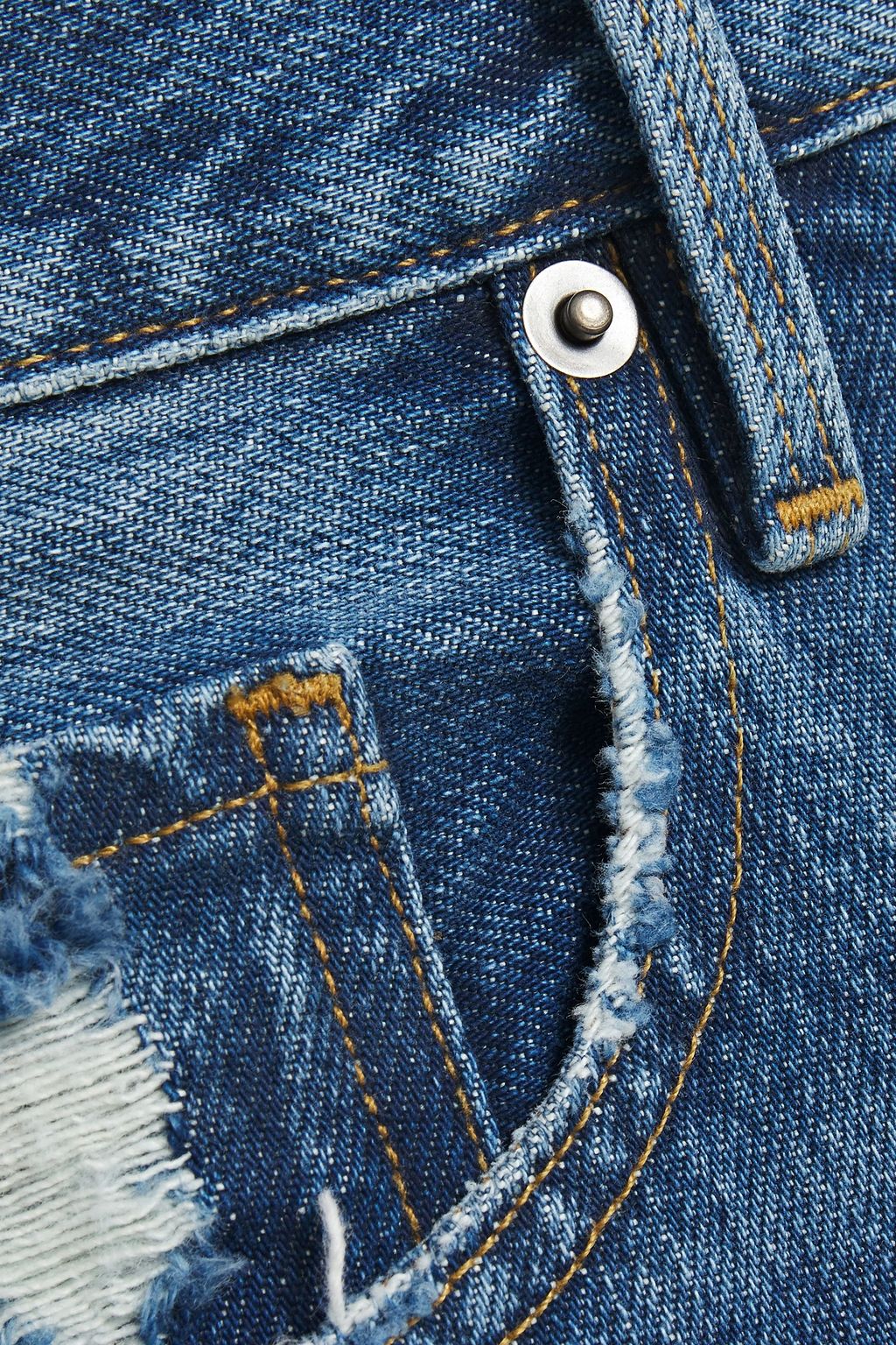 FRAME Le Original distressed high-rise straight-leg jeans