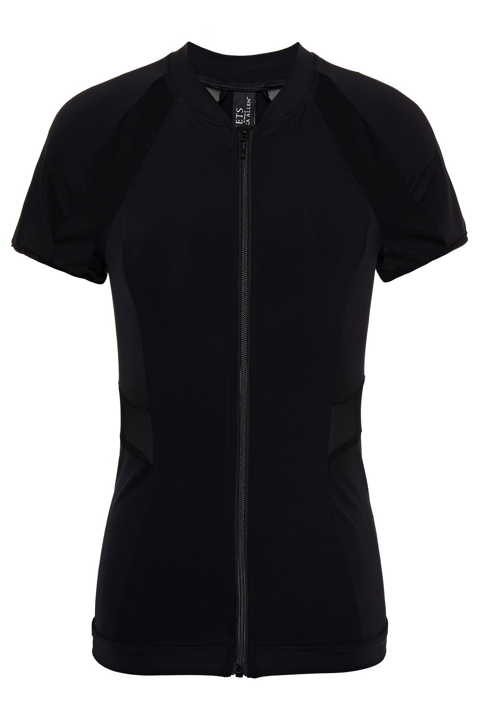 Jets Australia By Jessika Allen Woman Mesh-paneled Rash Guard Black Size M