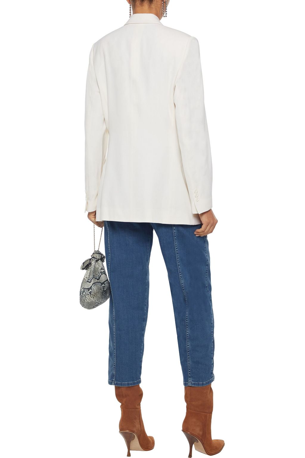 STELLA MCCARTNEY Cristal double-breasted broderie anglaise twill blazer