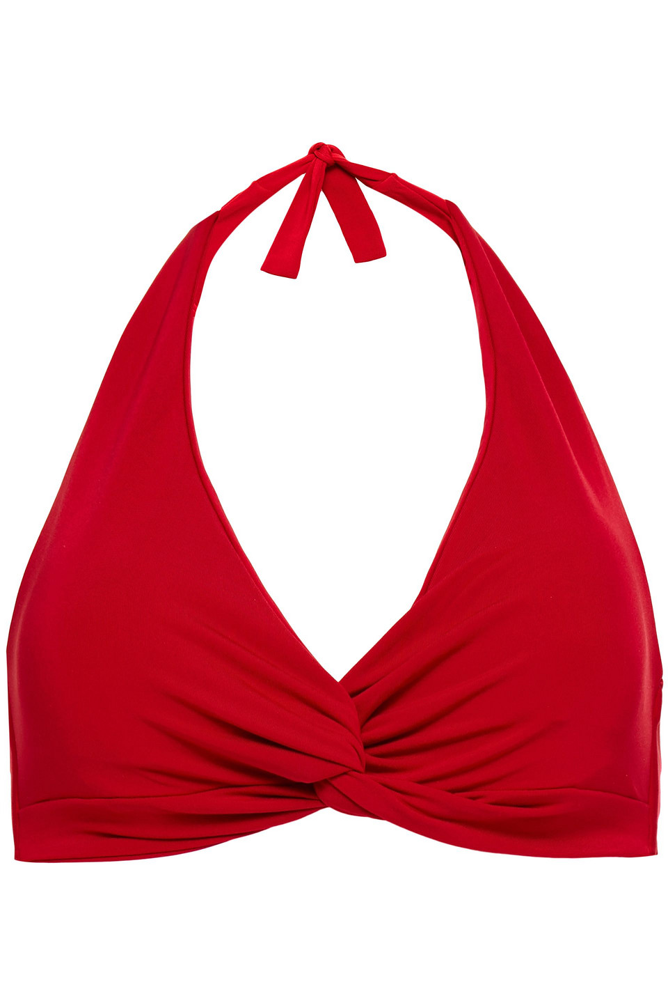 Jets Australia By Jessika Allen Woman Twisted Halterneck Bikini Top Crimson Size 12