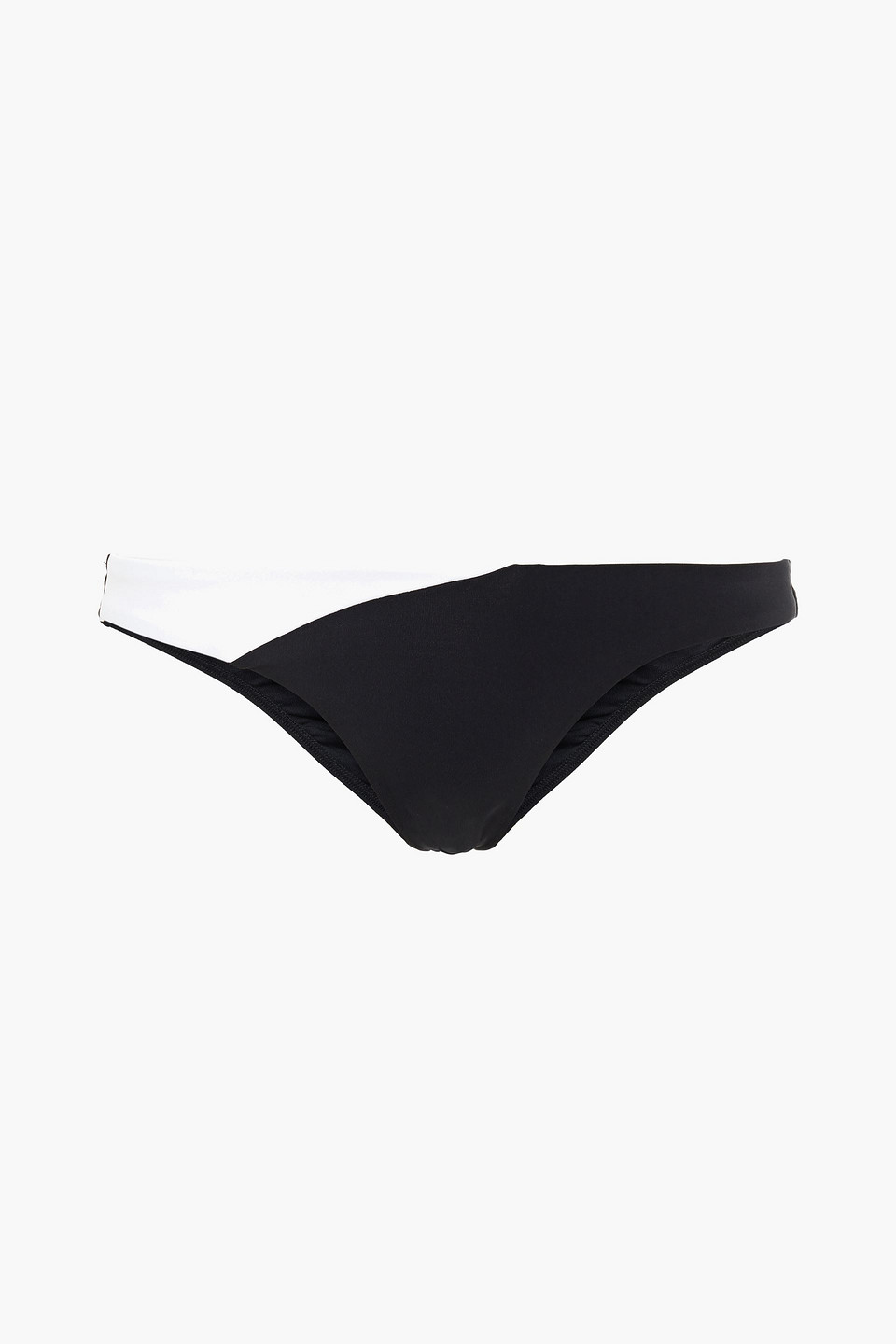 Jets Australia By Jessika Allen Woman Two-tone Low-rise Bikini Briefs Black Size 14