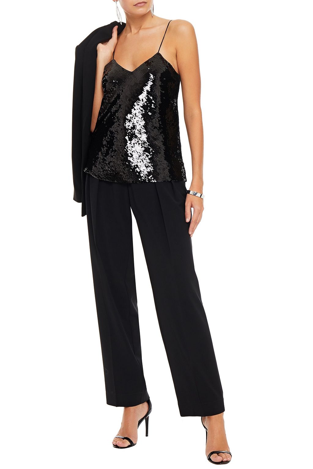IRO Erna sequined georgette camisole