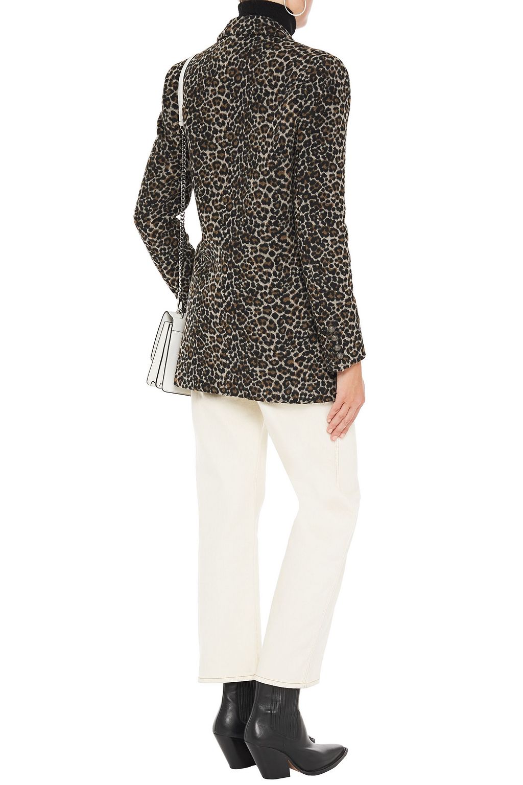 IRO Experience Shadow brushed leopard-jacquard blazer