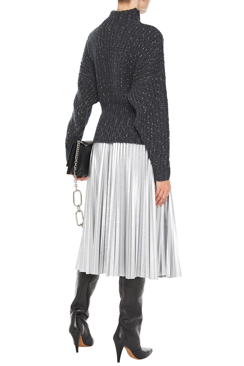 IRO Kellers metallic knitted turtleneck sweater