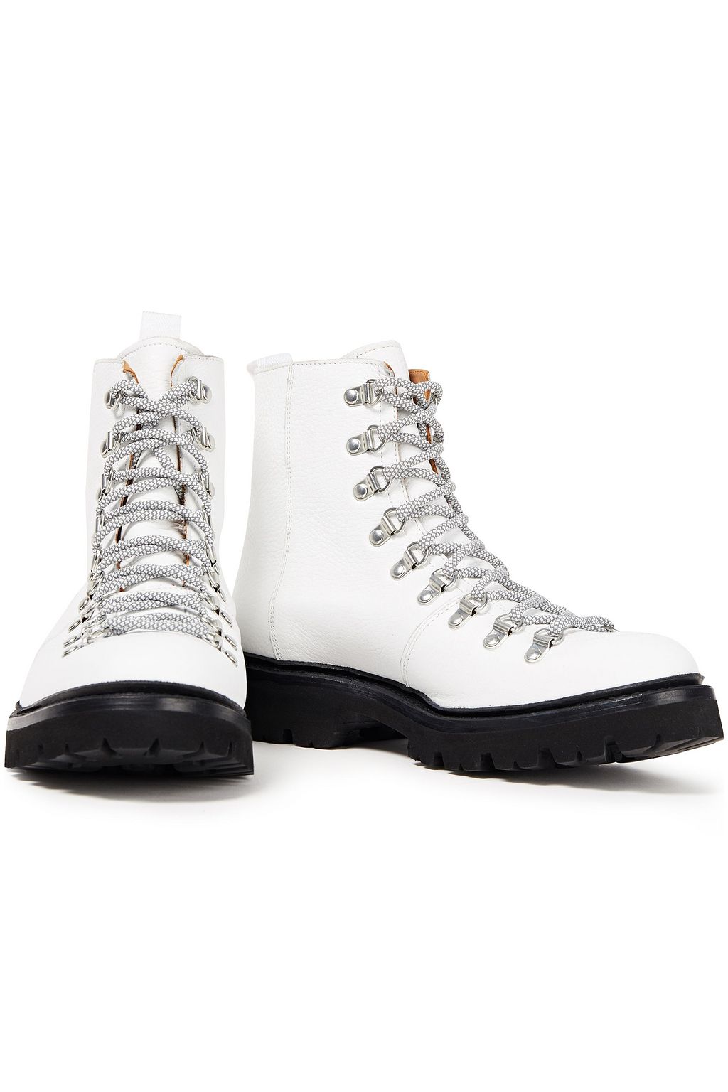 GRENSON Nanette pebbled-leather combat boots