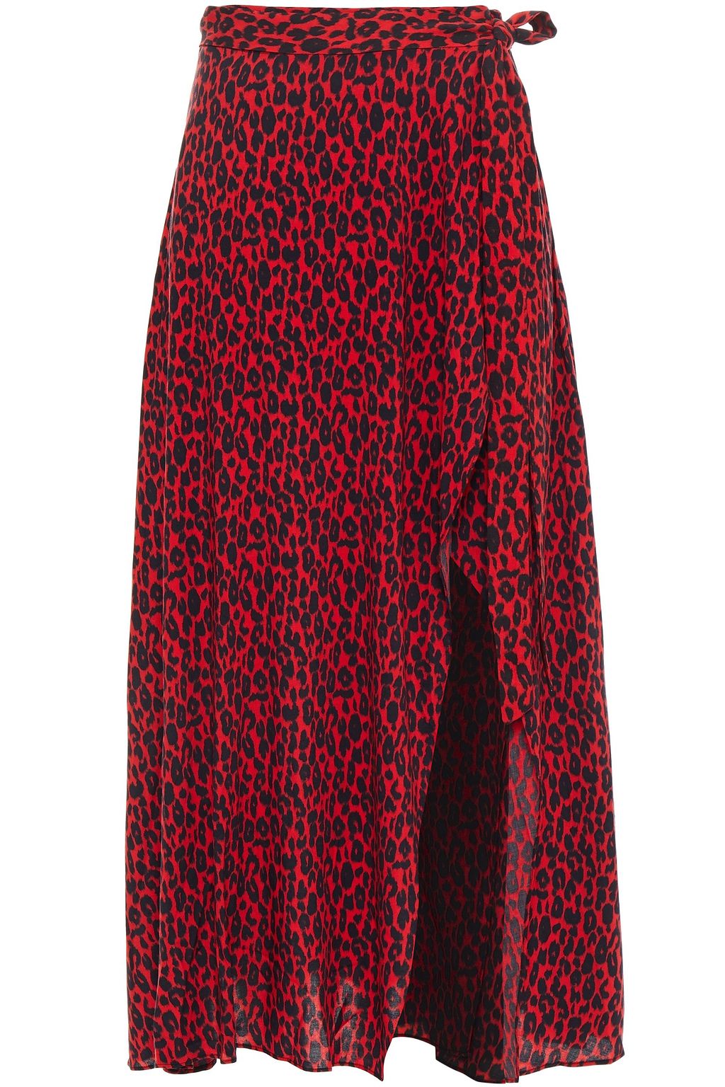 red leopard wrap skirt