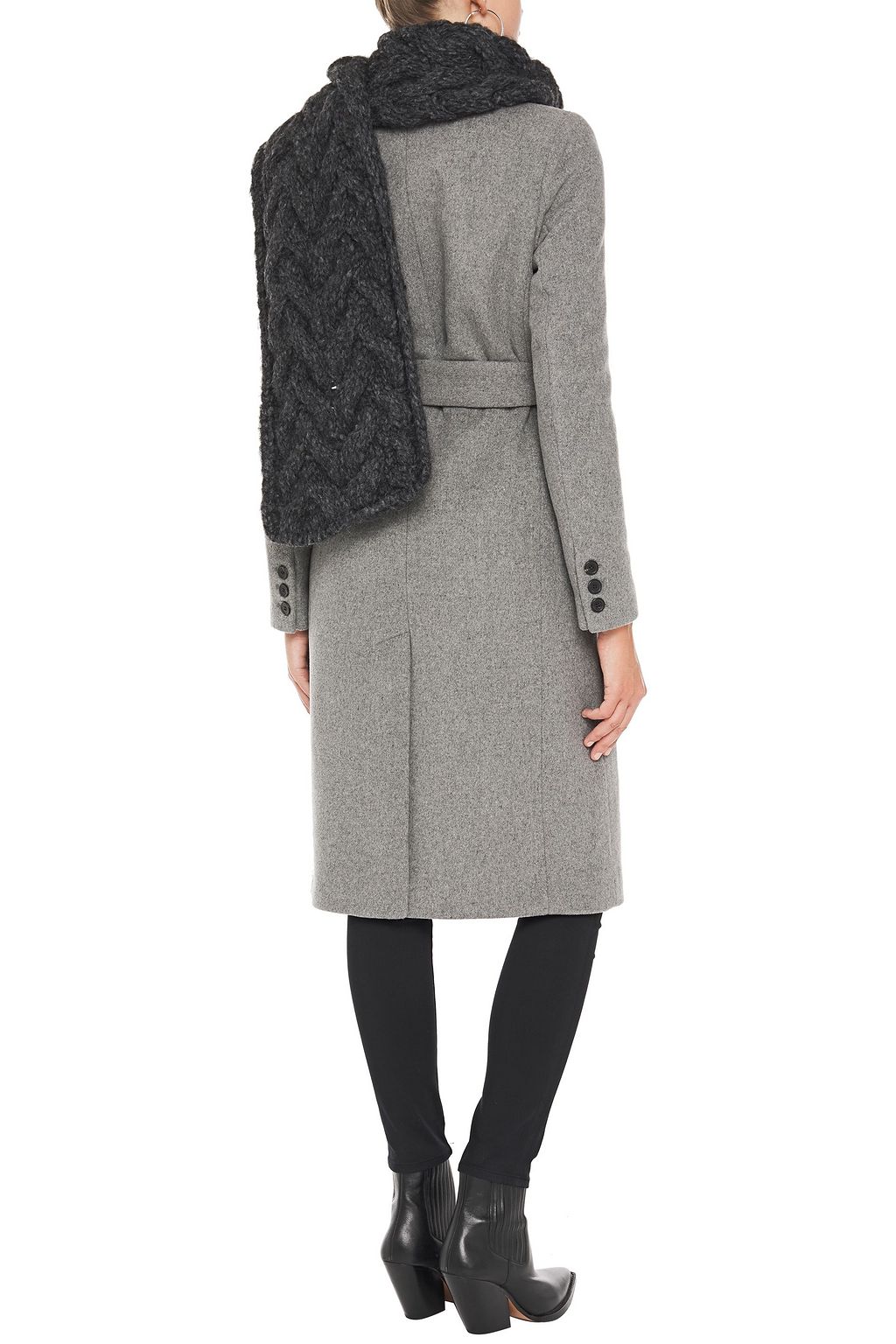 IRO Mélange cable-knit scarf