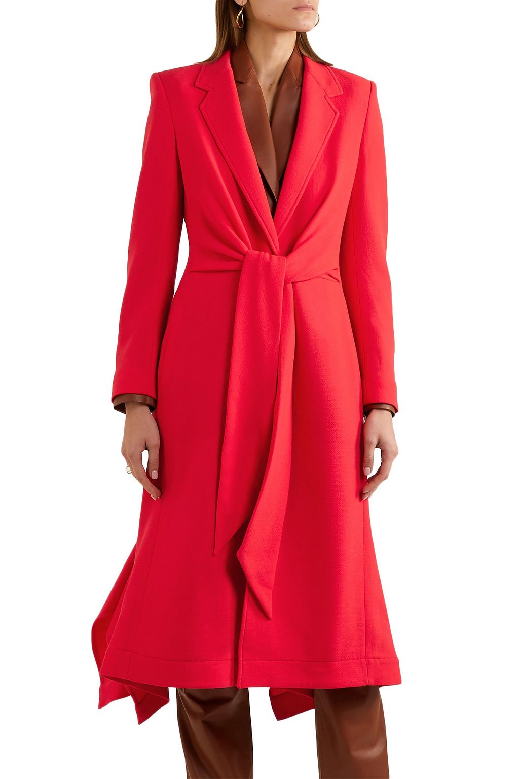 ROLAND MOURET Hollywell belted wool-crepe coat