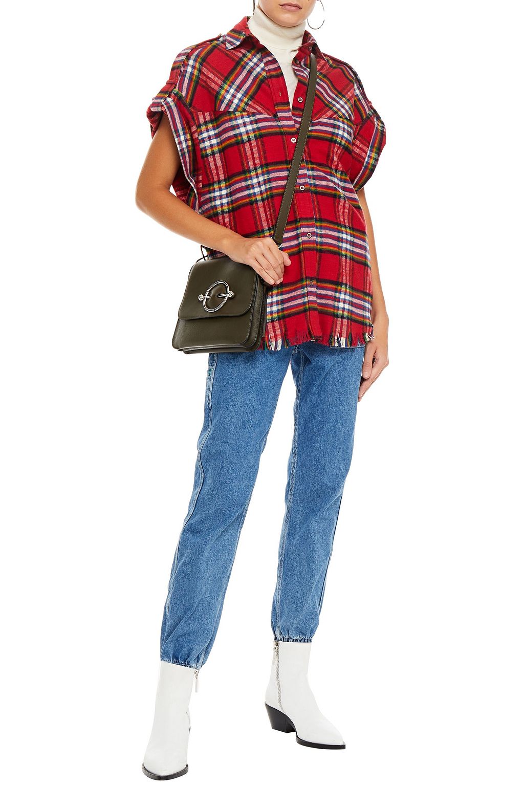 IRO Checked cotton-flannel shirt