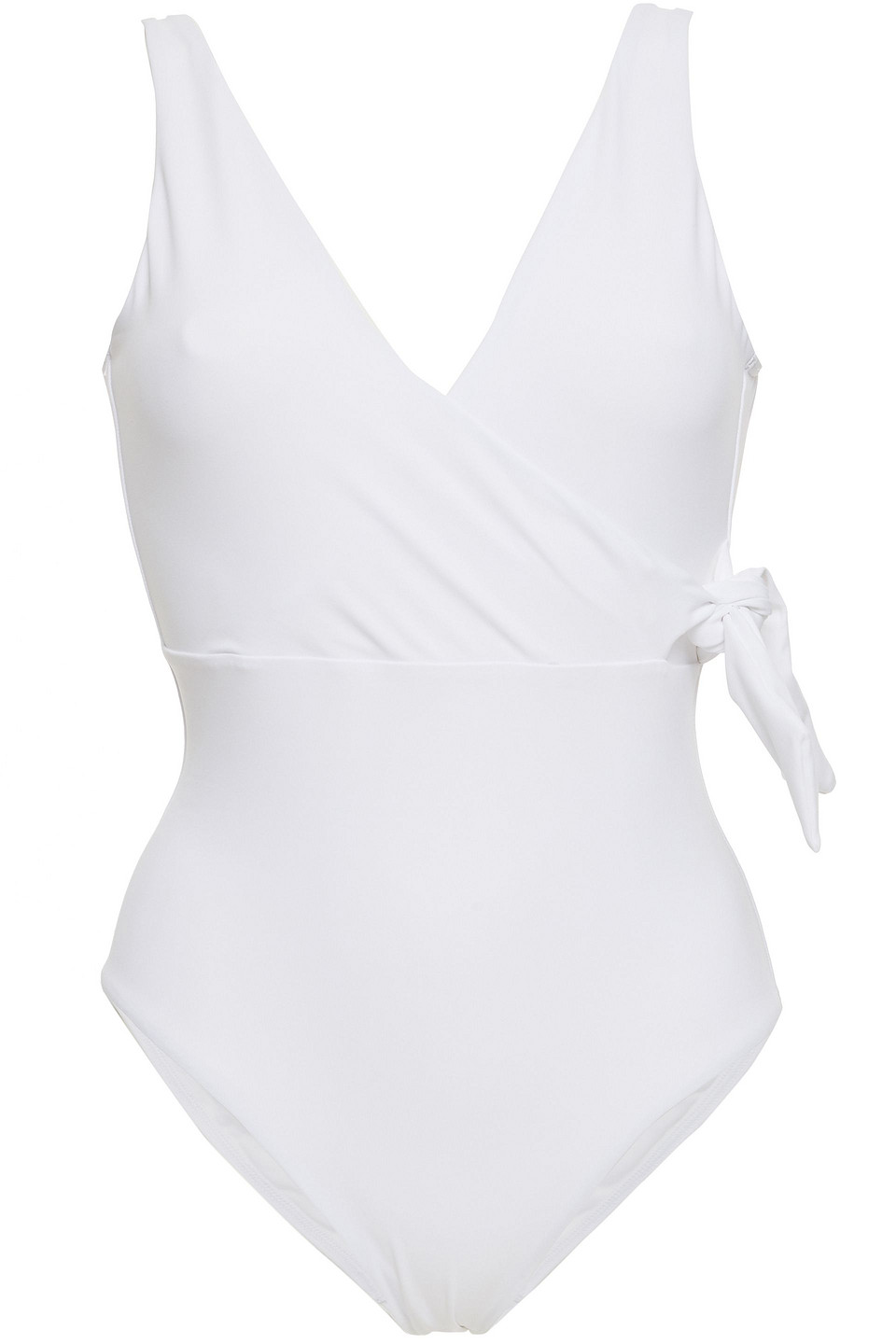 Jets Australia By Jessika Allen Woman Jetset Wrap-effect Swimsuit White Size 8