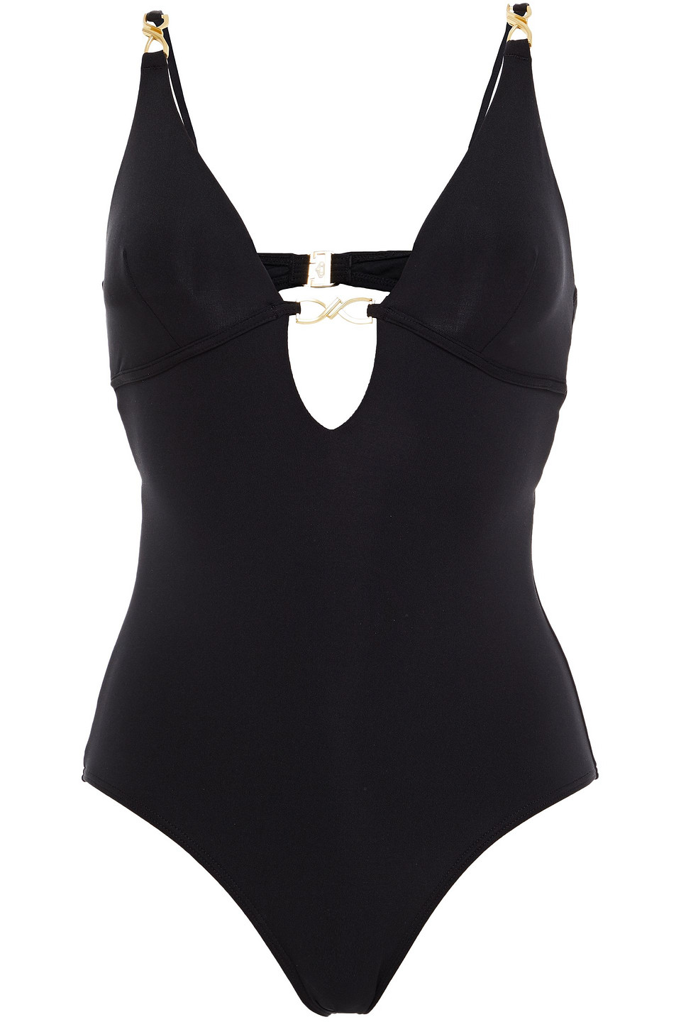 Jets Australia By Jessika Allen Woman Icon Cutout Embellished Swimsuit Black Size 14