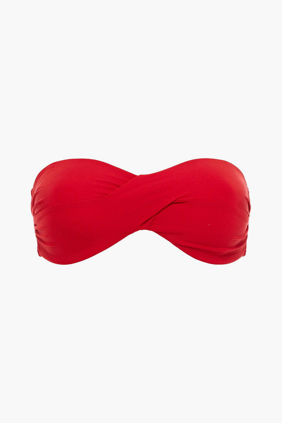 Jets Australia By Jessika Allen Woman Twisted Bandeau Bikini Top Crimson Size 16