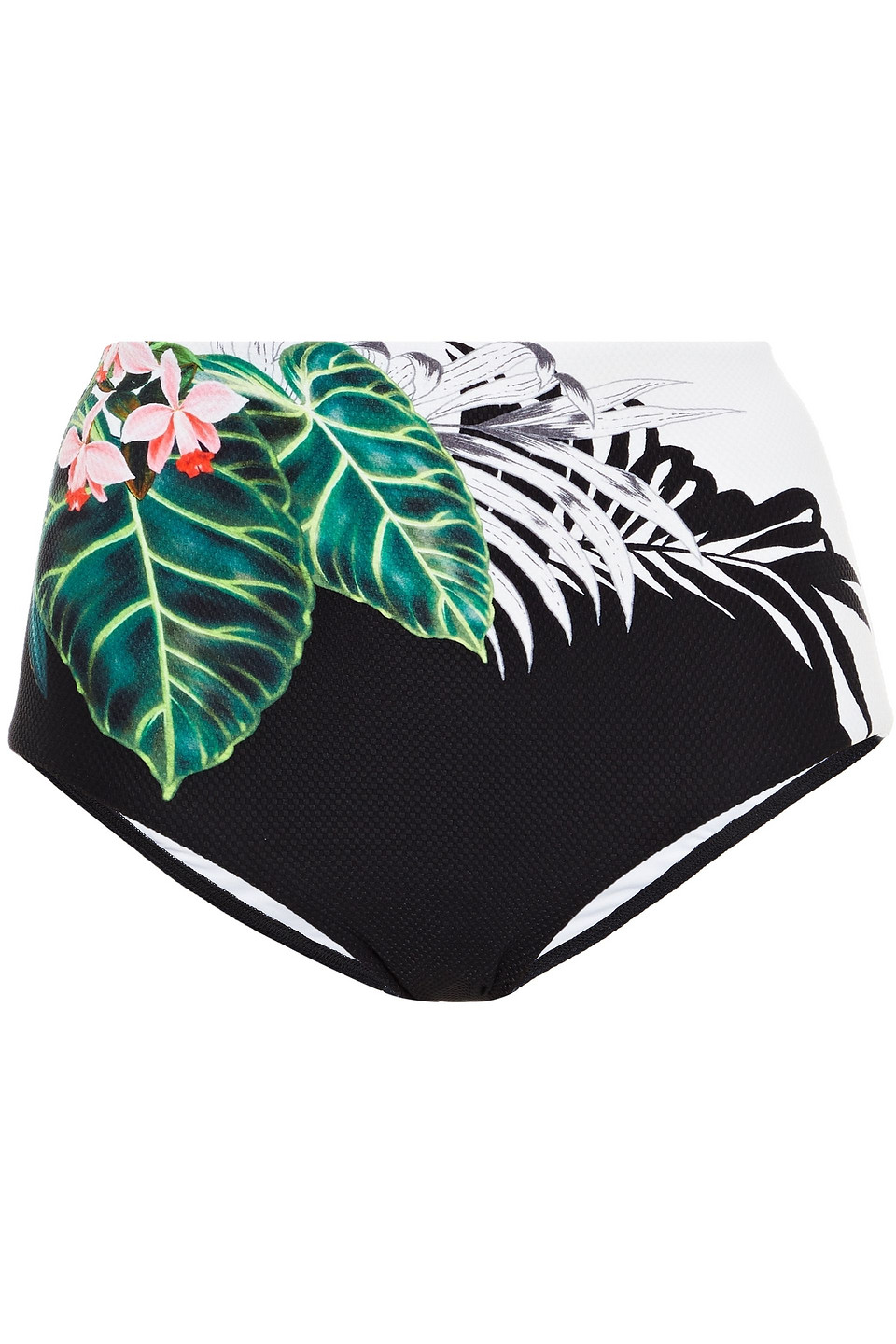 Jets Australia By Jessika Allen Woman Atacama Printed Stretch-jacquard High-rise Bikini Briefs Black Size 10