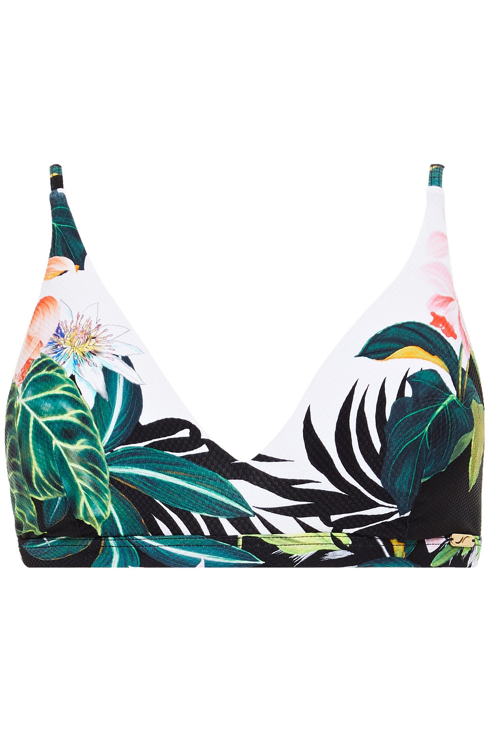 Jets Australia By Jessika Allen Woman Atacama Printed Stretch-jacquard Bikini Top White Size 16