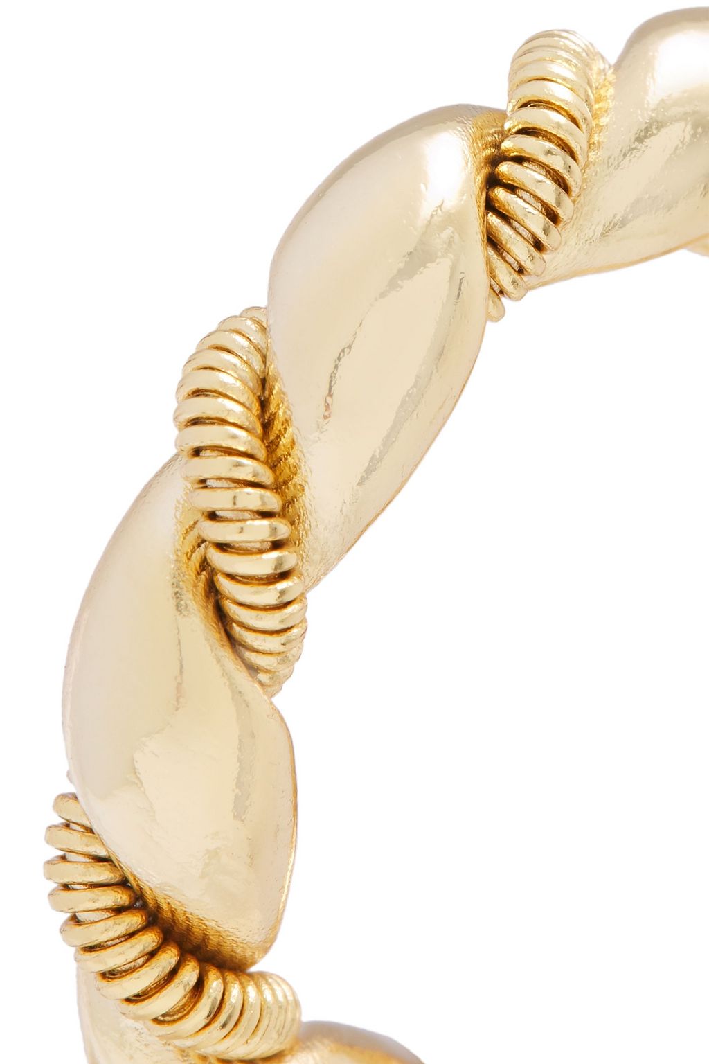 SHASHI So Twisted 18-karat gold-plated hoop earrings