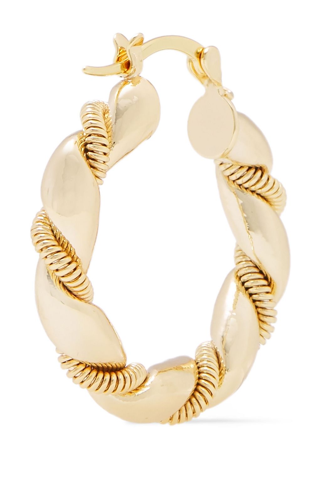 SHASHI So Twisted 18-karat gold-plated hoop earrings