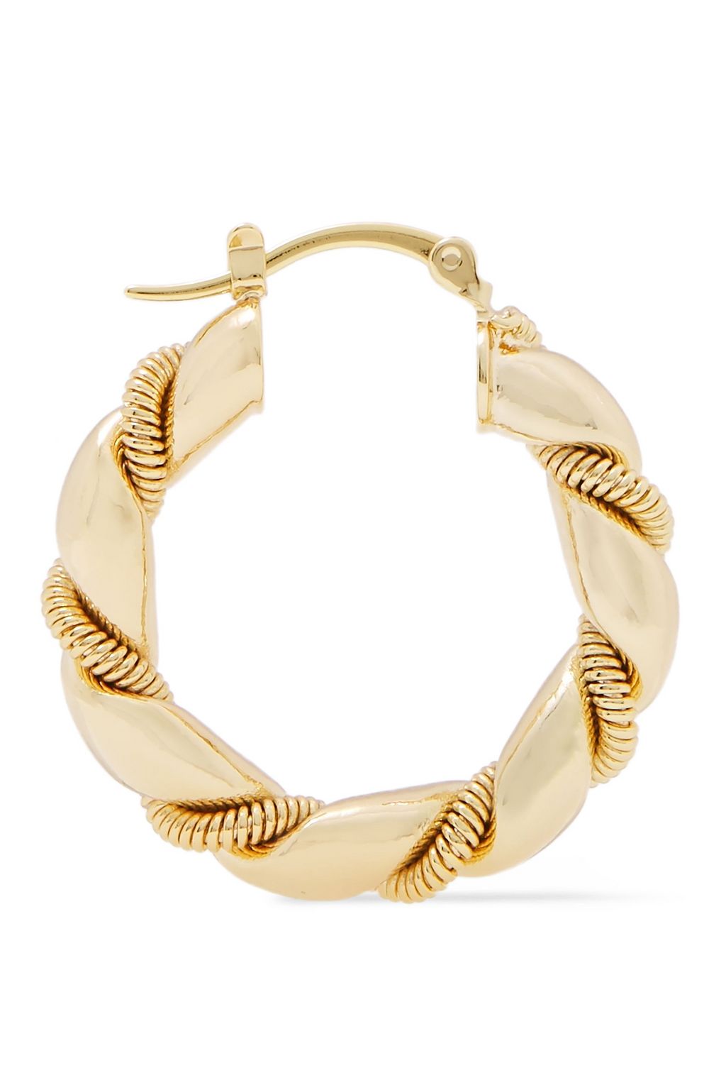 SHASHI So Twisted 18-karat gold-plated hoop earrings