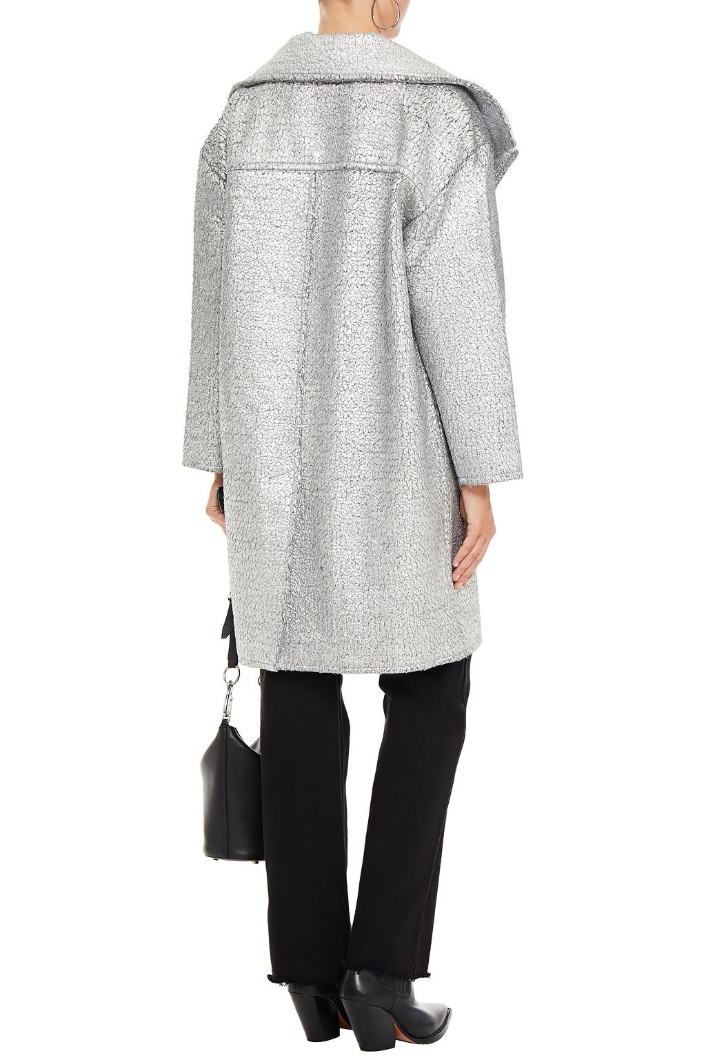 IRO Metallic coated woolblend coat Sale up to 70 off THE