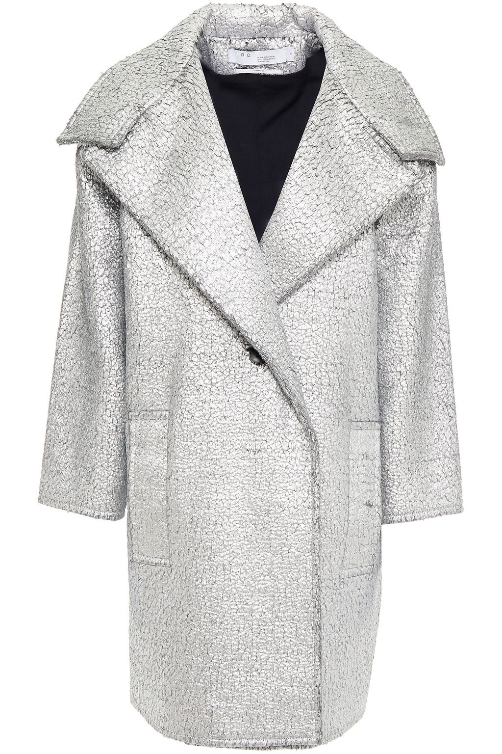 Silver Metallic coated wool-blend coat | Sale up to 70% off | THE ...