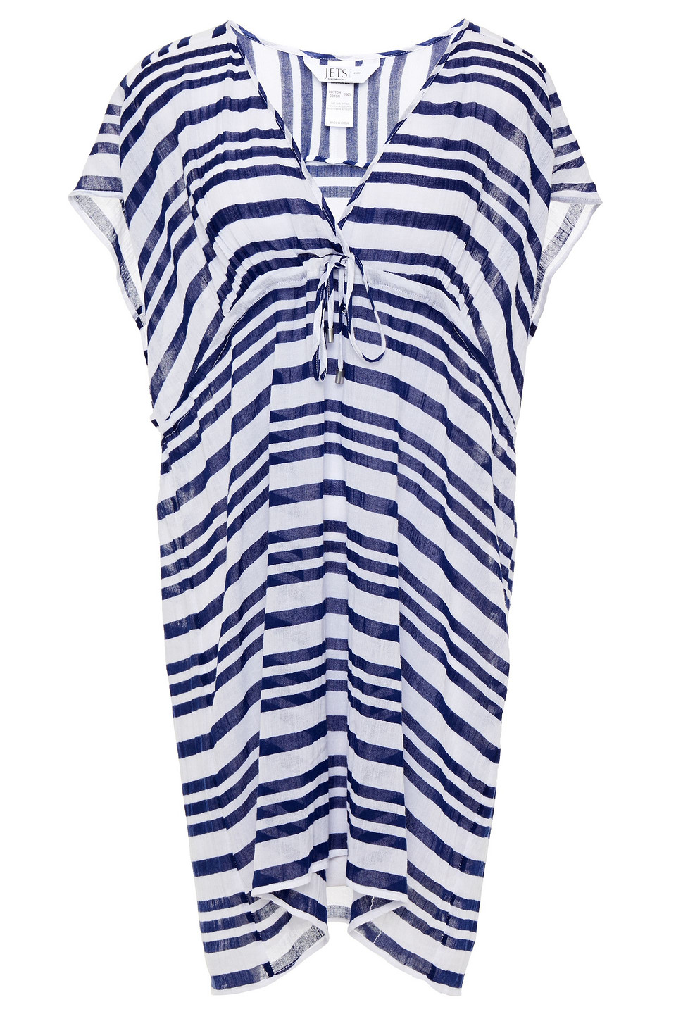 Jets Australia By Jessika Allen Woman Empire Striped Cotton-gauze Kaftan White Size L