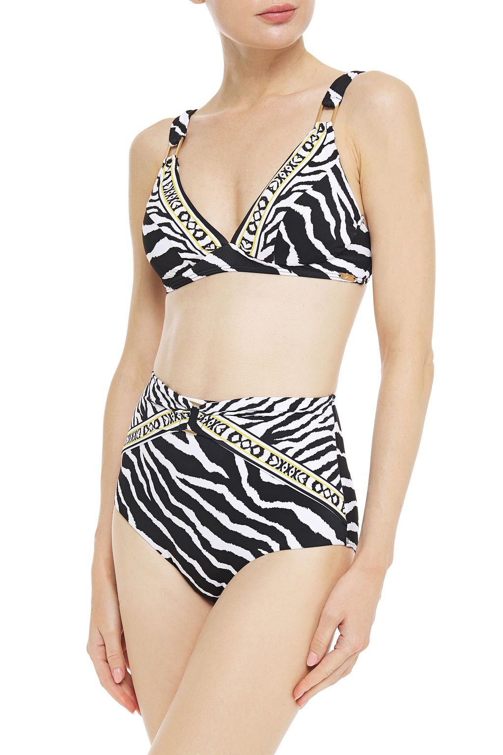 JETS AUSTRALIA BY JESSIKA ALLEN Zebra-print triangle bikini top