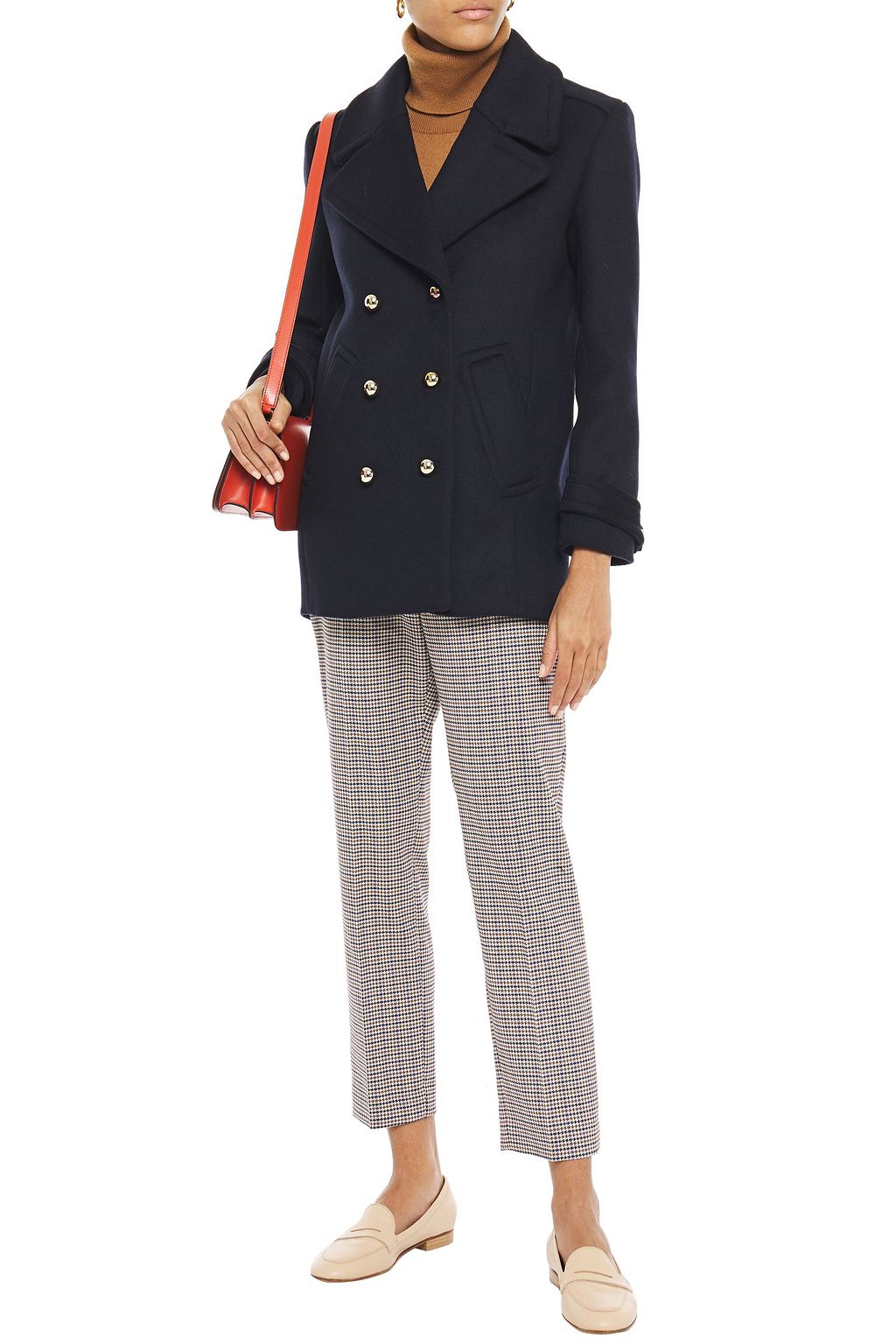 CLAUDIE PIERLOT Double-breasted wool-blend felt coat