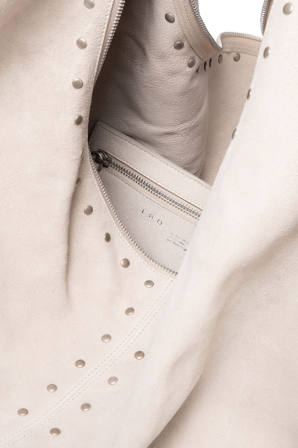 IRO Carrybearch studded suede shoulder bag