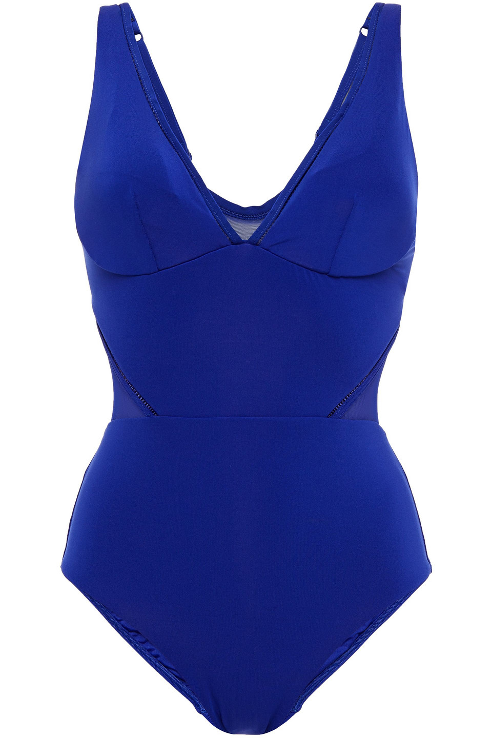 Jets Australia By Jessika Allen Woman Aspire Mesh-paneled Swimsuit Royal Blue Size 14