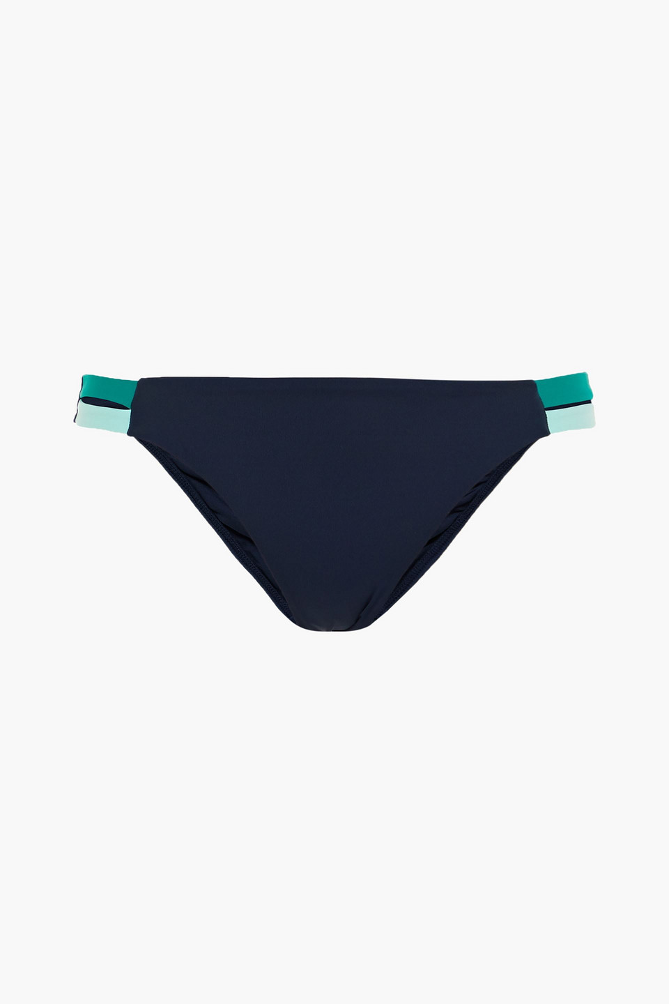 Jets Australia By Jessika Allen Woman Revolve Cutout Color-block Low-rise Bikini Briefs Navy Size 14
