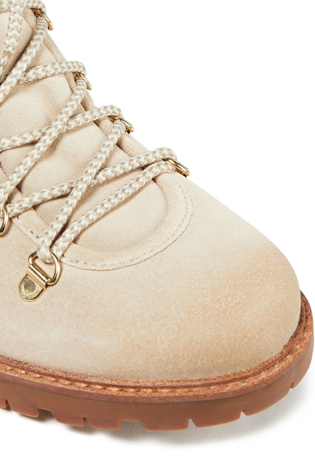 SAM EDELMAN Tenlee herringbone woven and suede combat boots