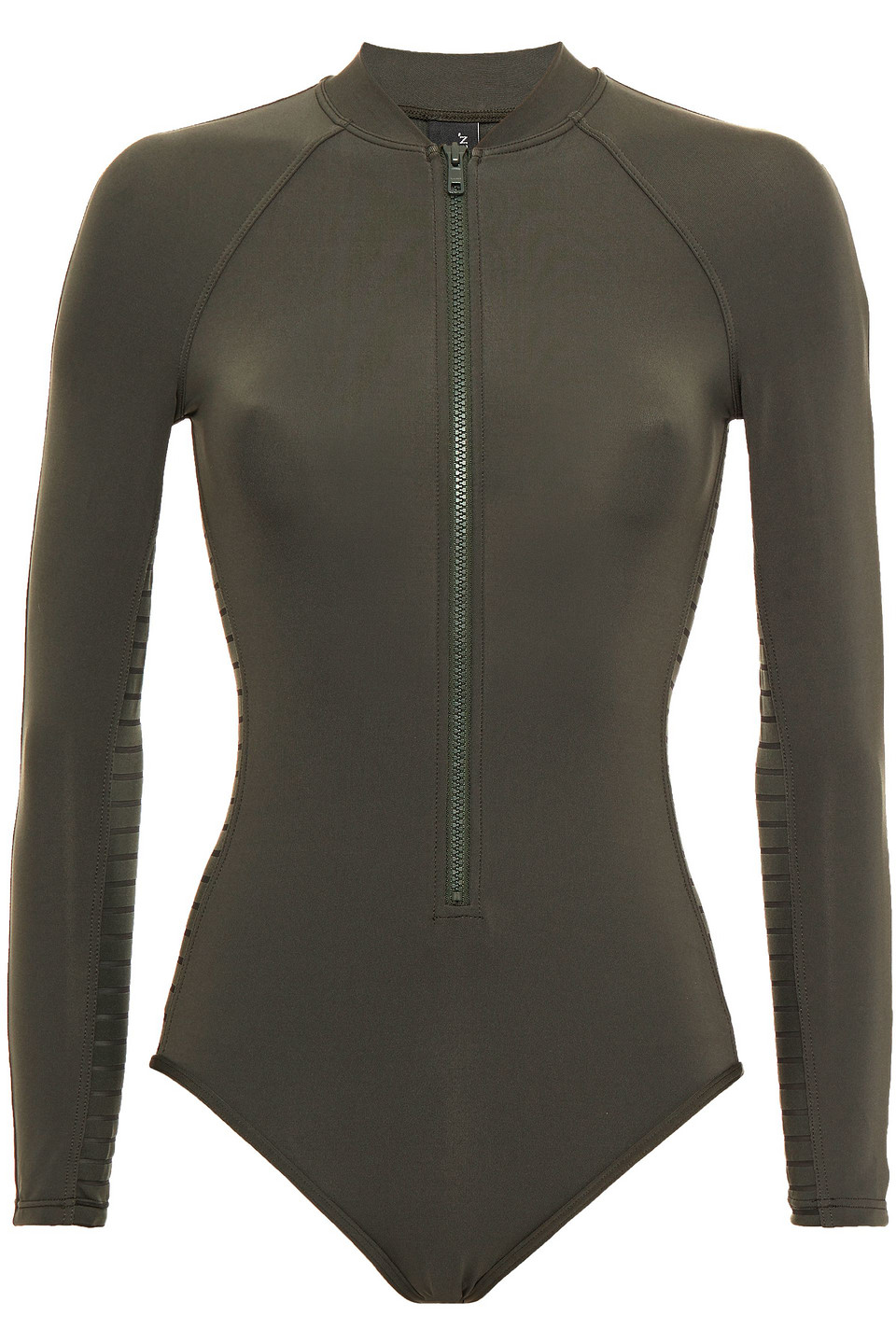 Jets Australia By Jessika Allen Woman Mesh-trimmed Rash Guard Army Green Size 14
