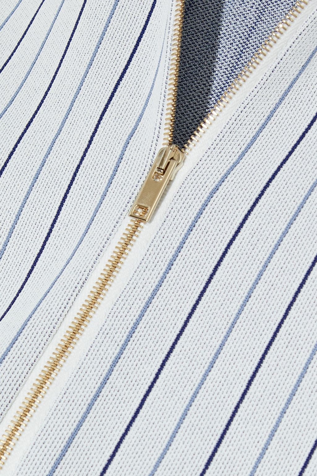 STELLA MCCARTNEY Pinstriped stretch-knit track jacket
