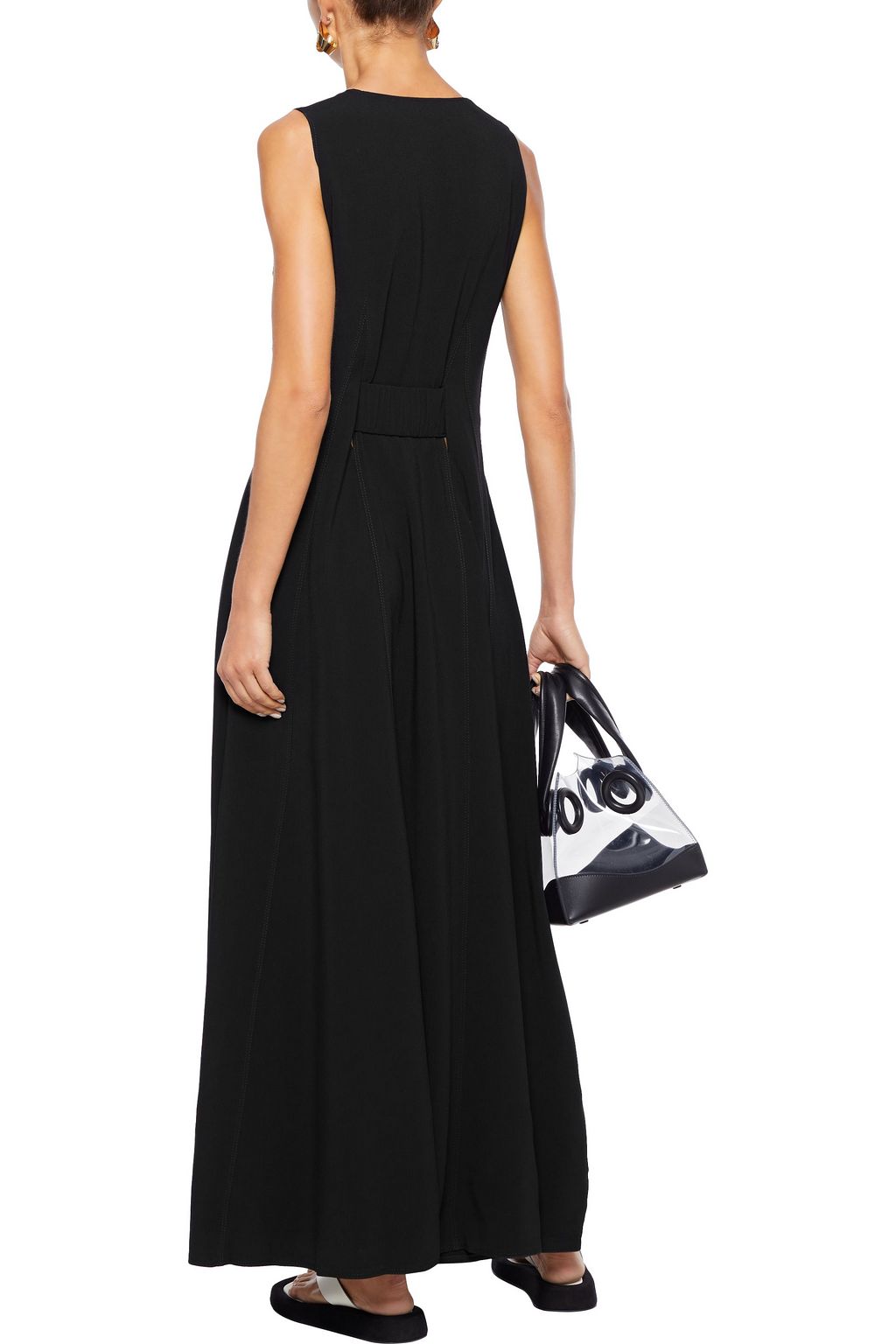STELLA MCCARTNEY Maxikleid aus Stretch-Crêpe mit Gürtel