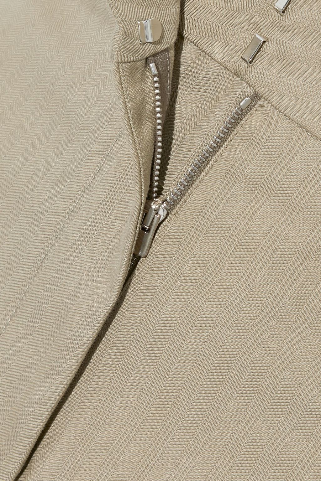 STELLA MCCARTNEY Jaylyn herringbone cotton-blend straight-leg pants